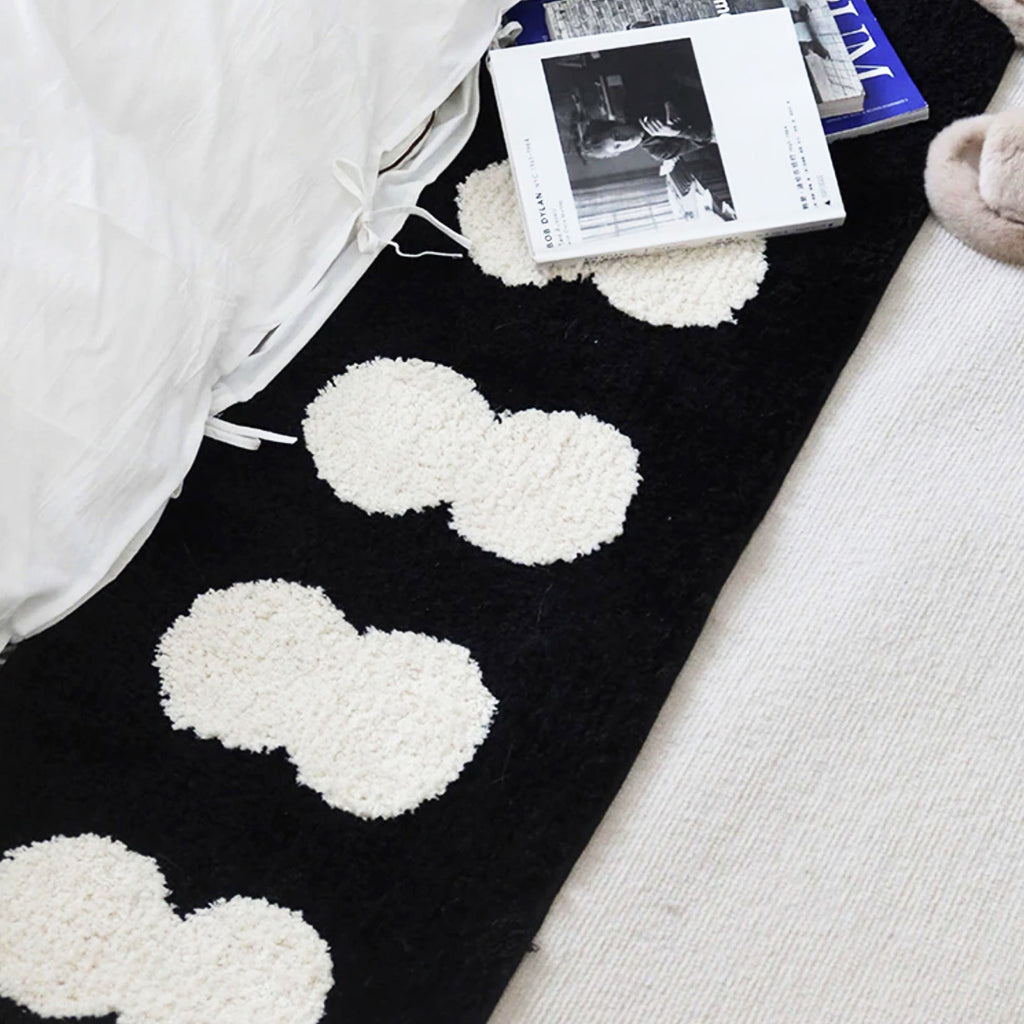 Black & White Abstract Narrow Rug