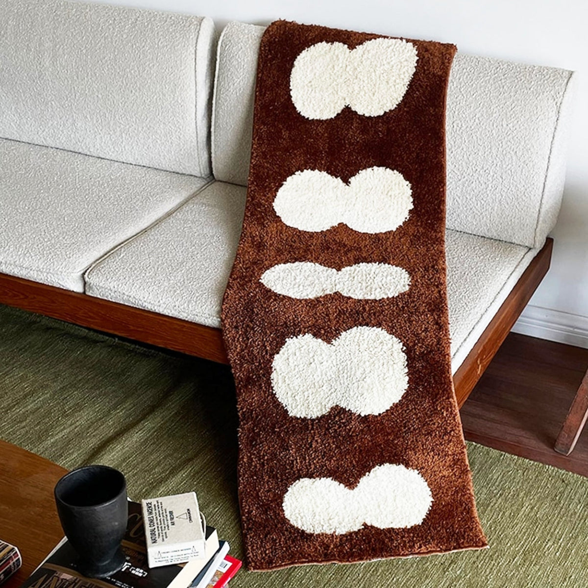 Black & White Abstract Narrow Rug