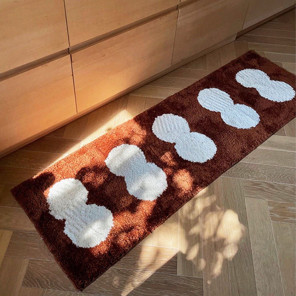 Black & White Abstract Narrow Rug