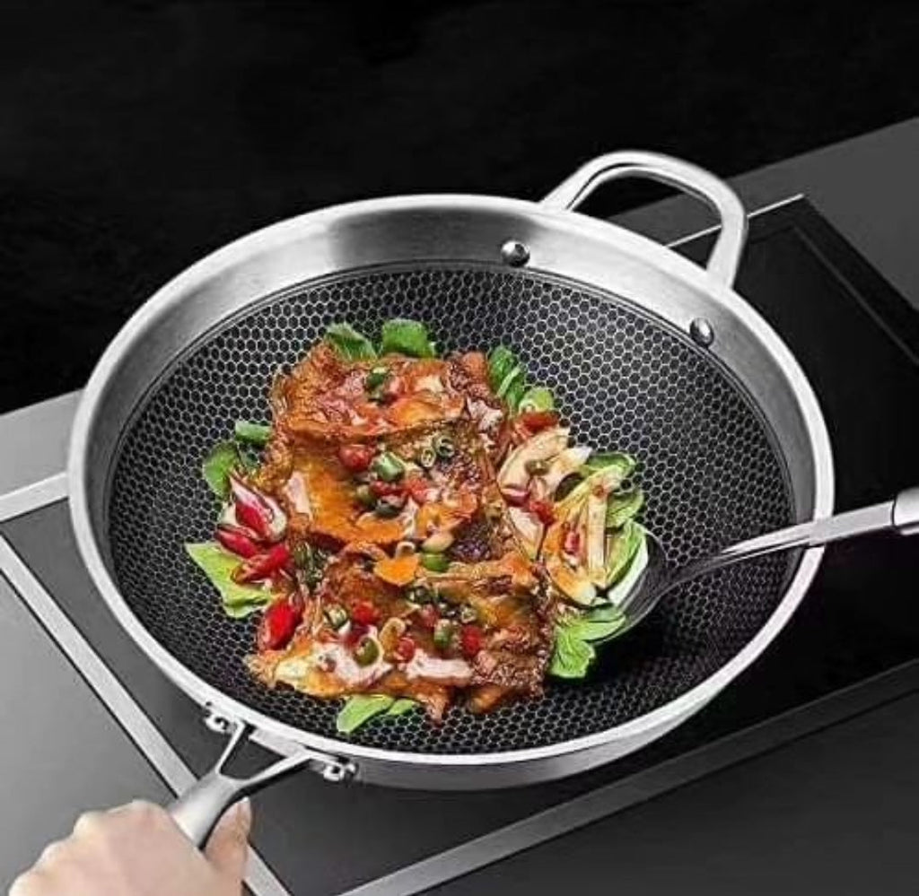 Wok pan without lid