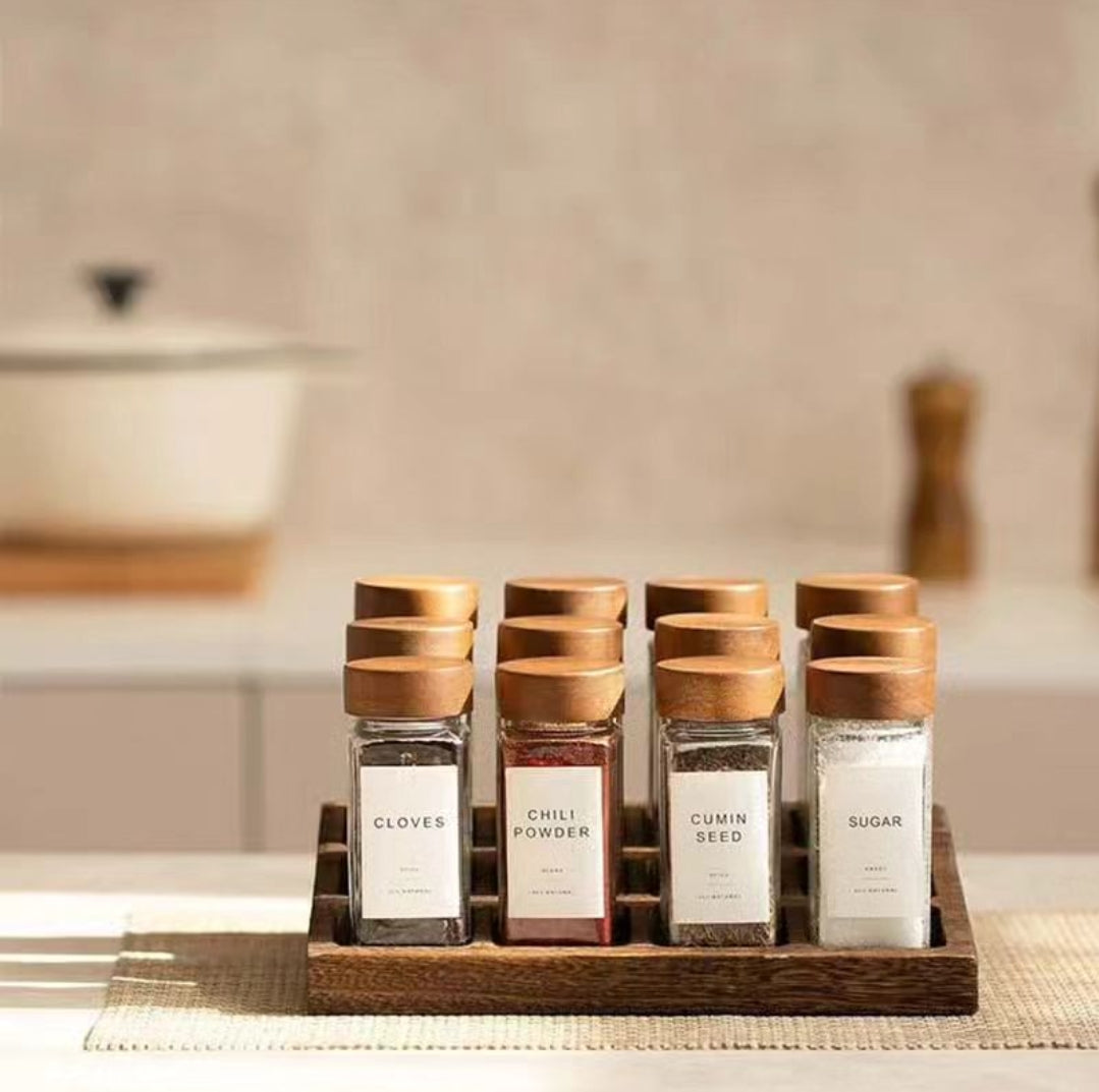 12 Piece Spice Storage Jars