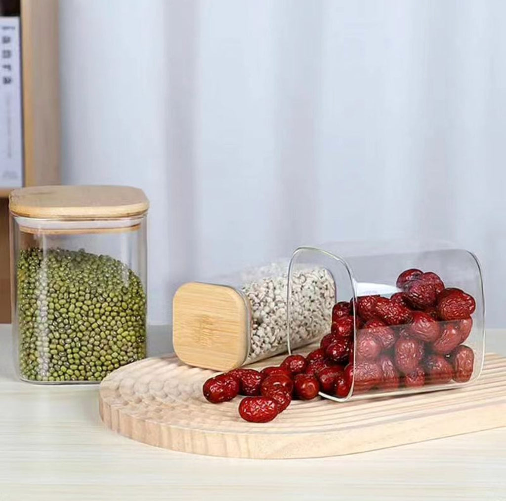 12 Piece Glass Spice Jar Set