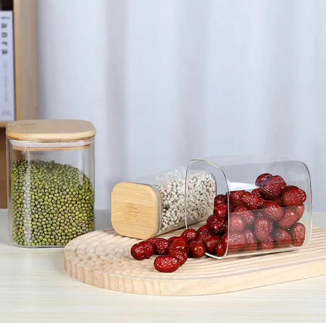 12 Piece Glass Spice Jar Set
