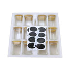 12 Piece Glass Spice Jar Set