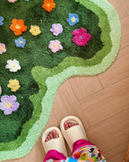 Moss and Floral Garden Rug