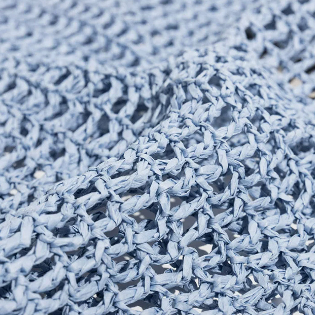 Net straw crochet beach bag