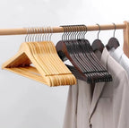 10 pieces wooden coat hangers