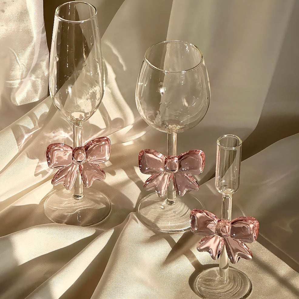 Glass Bow Candleholder
