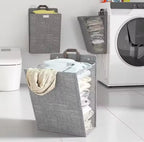 Wall-mounted folding laundry basket