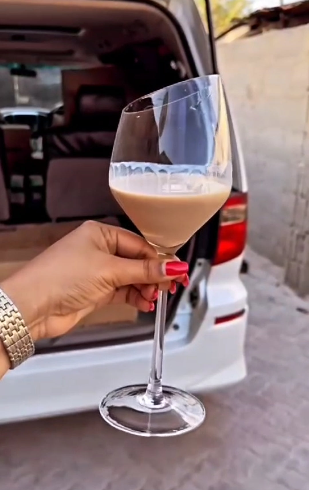 6-piece set angled large wine glasses