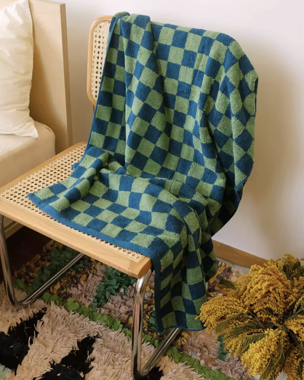 Checkerboard Cotton Towel