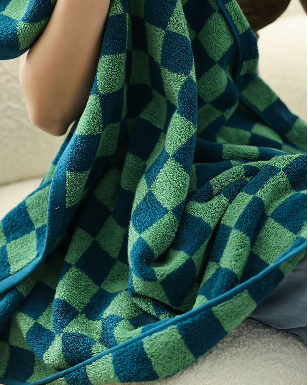 Checkerboard Cotton Towel