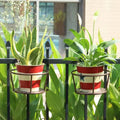 3Pc Over the Balcony Flower Pot Holder Black Nov