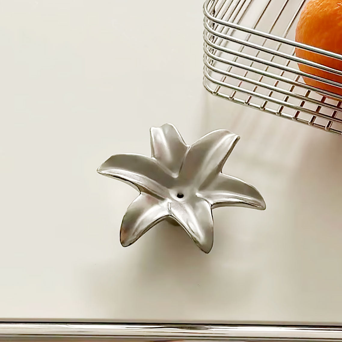 Handmade 3D Glass Ceramic Lily Incense Holder