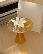 Handmade 3D Glass Ceramic Lily Incense Holder