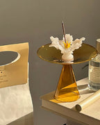 Handmade 3D Glass Ceramic Lily Incense Holder