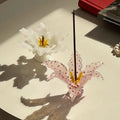 Handmade 3D Glass Ceramic Lily Incense Holder