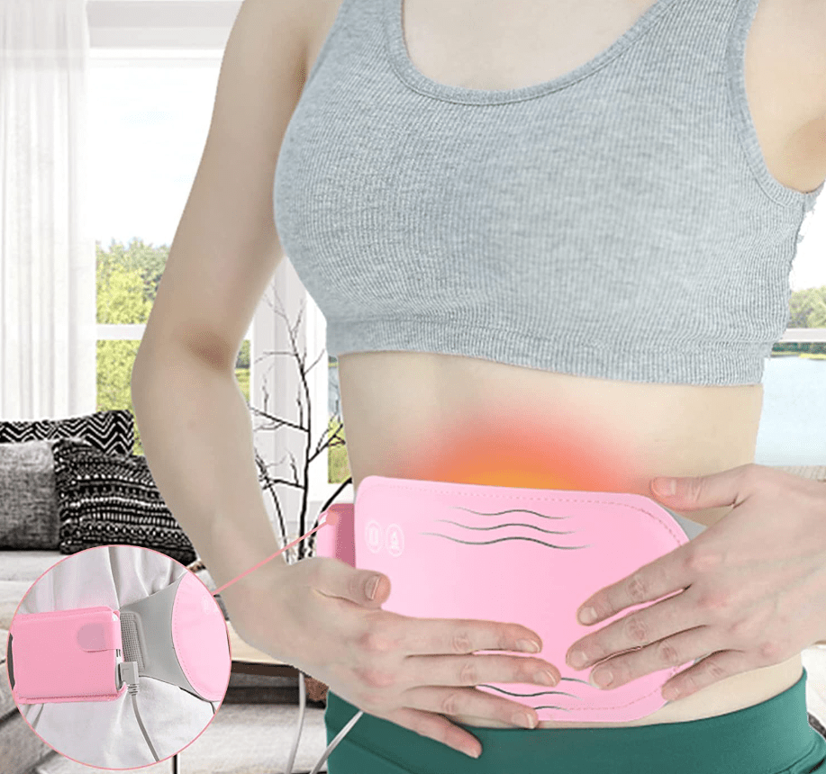 Electric abdominal heater with vibration function for pain relief