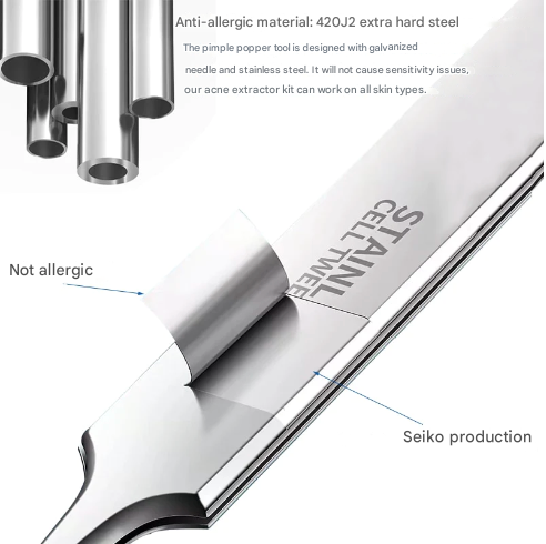 Professional Tweezers "PorePoint" made of Stainless Steel with Ultra-fine Tip