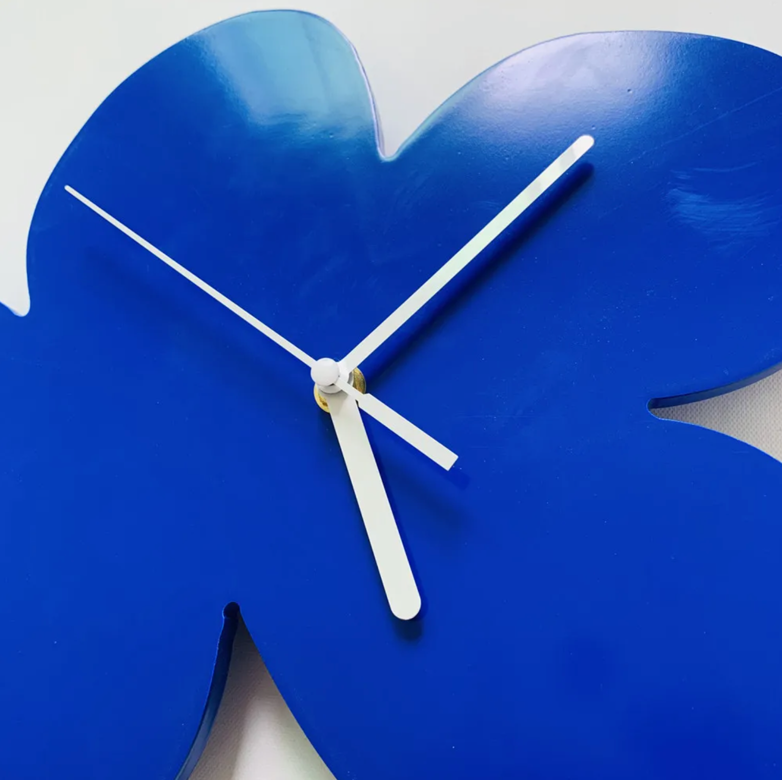 Small Blue Geometric Wall Clock