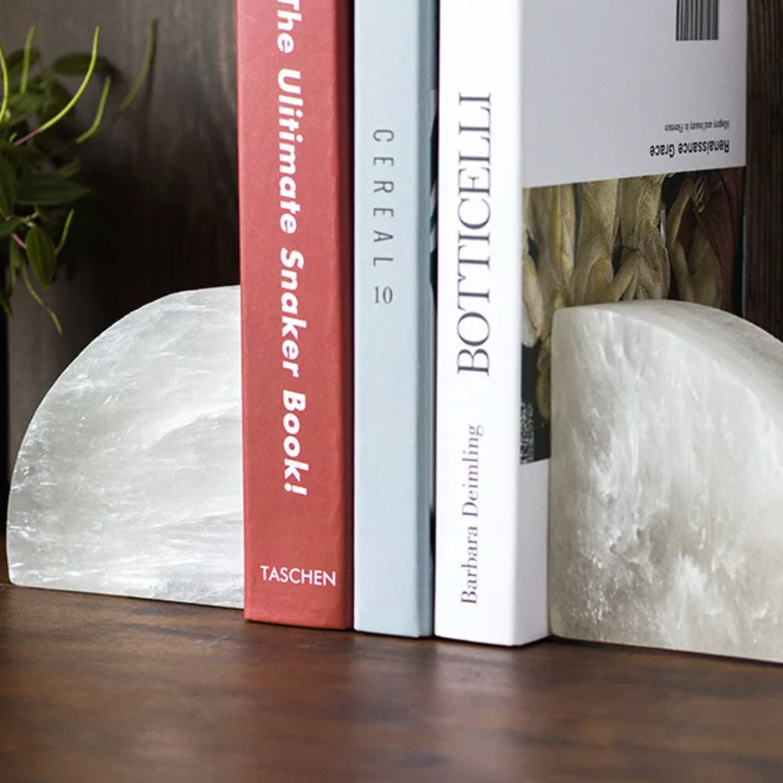 Onyxa White Onyx Bookend | Elegant Design | 1-piece | Luxurious Decor & Functionality