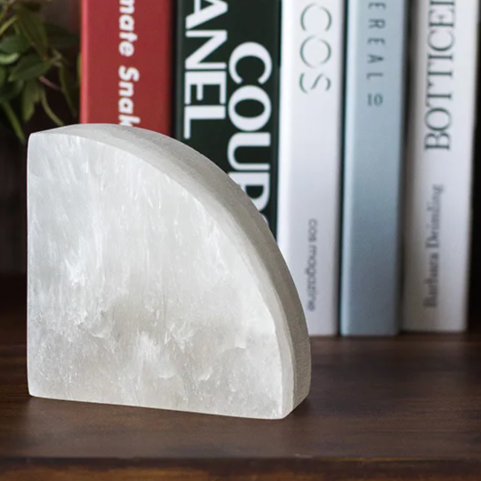 Onyxa White Onyx Bookend | Elegant Design | 1-piece | Luxurious Decor & Functionality