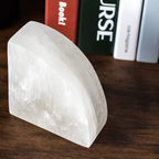Onyxa White Onyx Bookend | Elegant Design | 1-piece | Luxurious Decor & Functionality