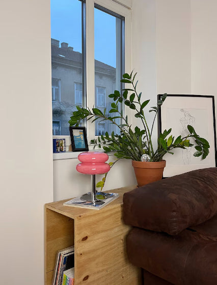 LueurRose – Retro Table Lamp with Dimmable LED and USB