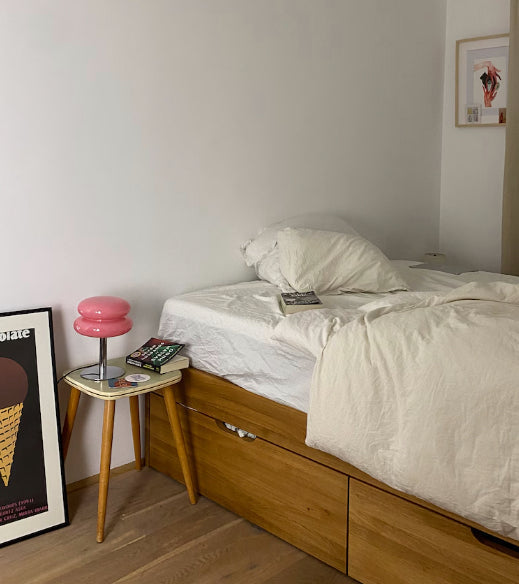 LueurRose – Retro Table Lamp with Dimmable LED and USB