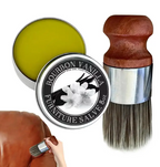 LeatherRevive | Leather furniture cream with brush wood
