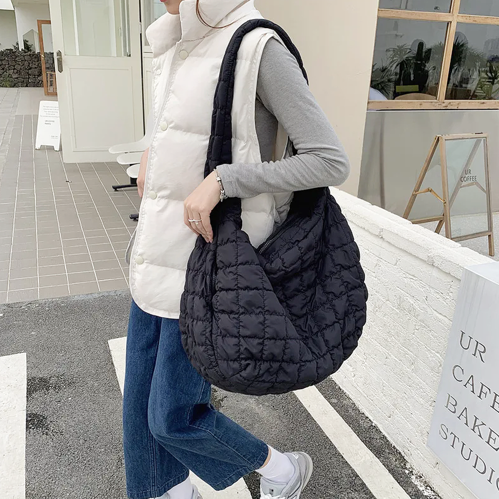 Cross Quilt X-Large Shoulder Bag