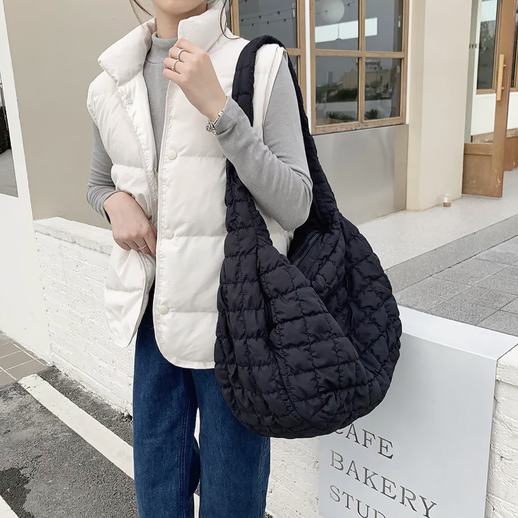 Cross Quilt X-Large Shoulder Bag