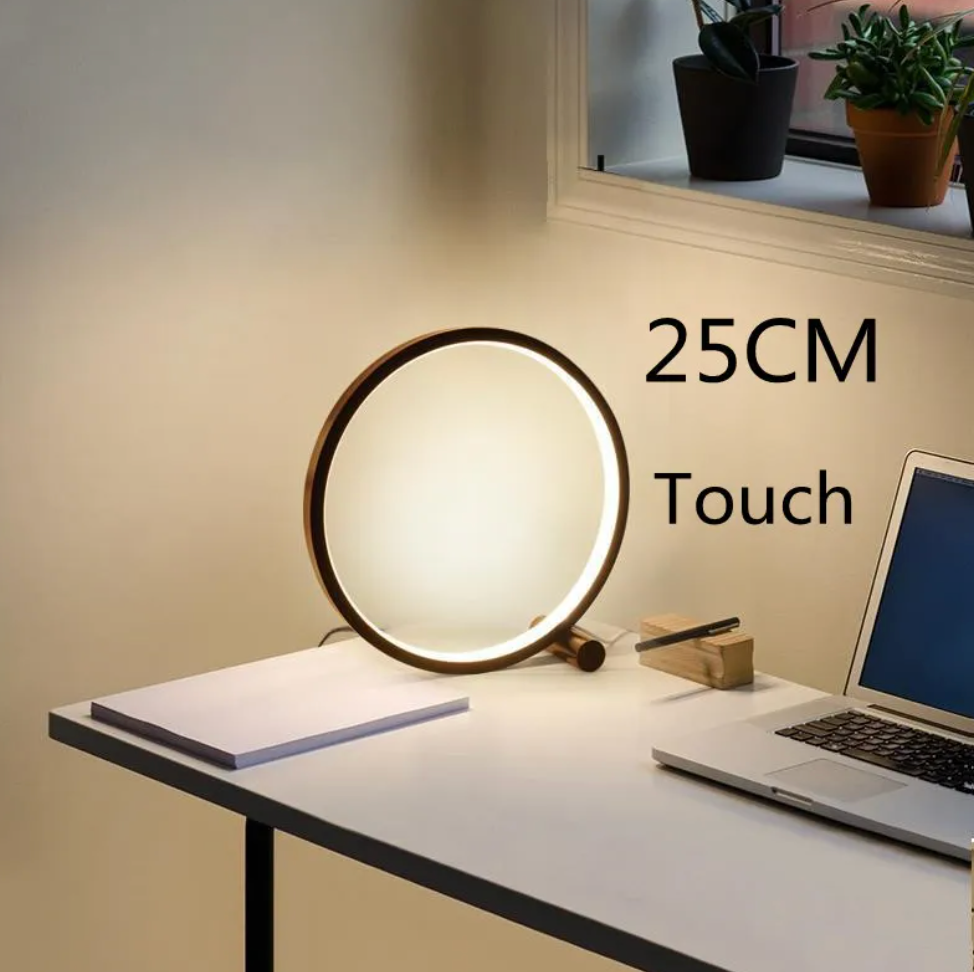 Minimalistic table lamp with touch and dimming function