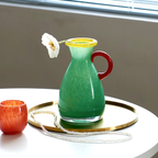 Vintage Stained Glass Binaural Vase