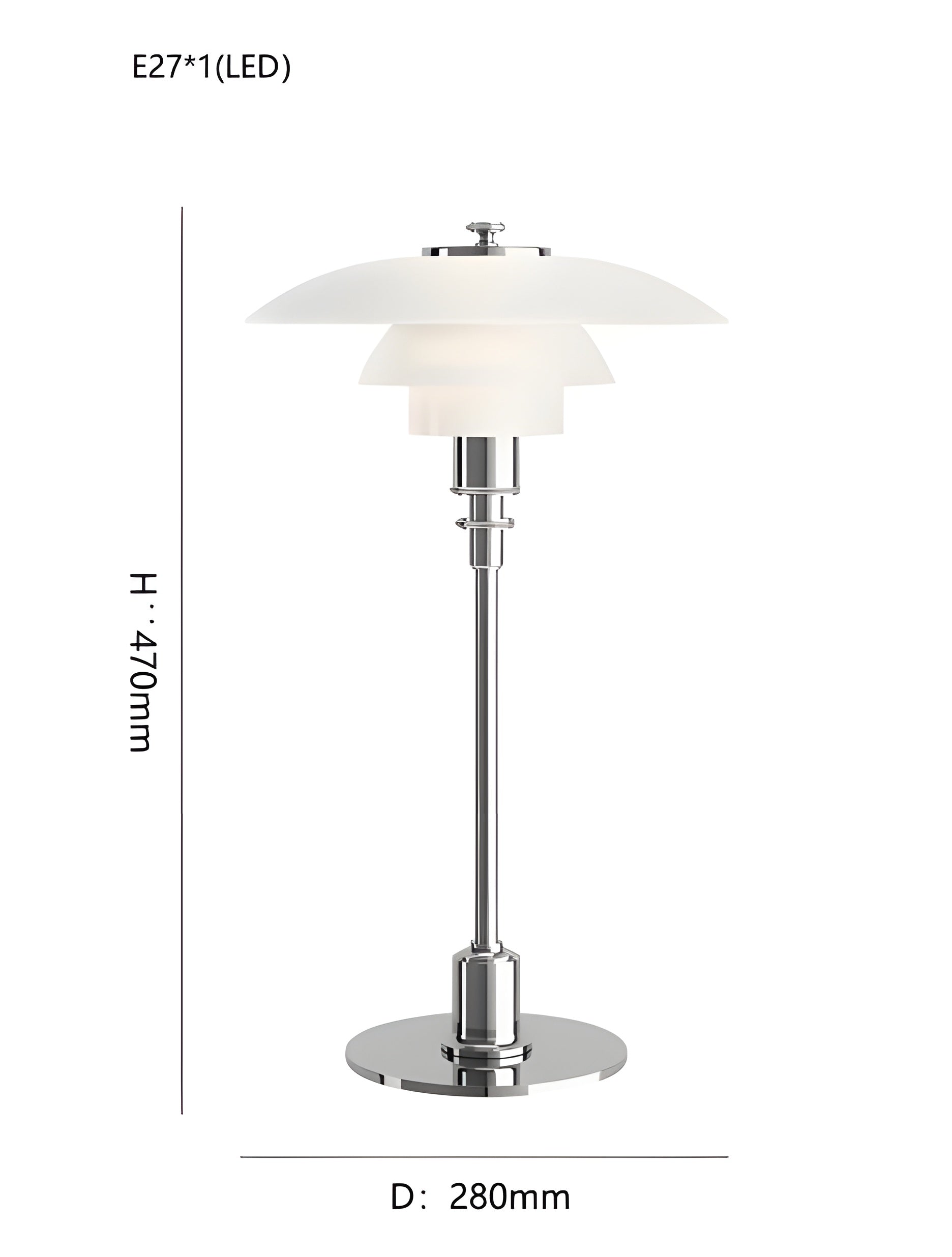 NordiGlow LED Table Lamp – Elegant glass design in Nordic style, dimmable lighting for office, living room or bedroom