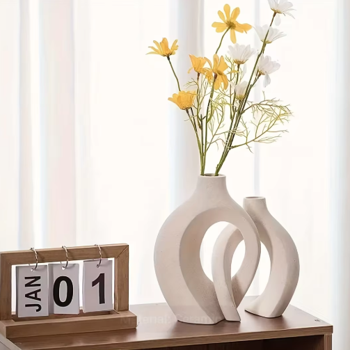 Boho Ceramic Vase – Handmade Decorative Vase