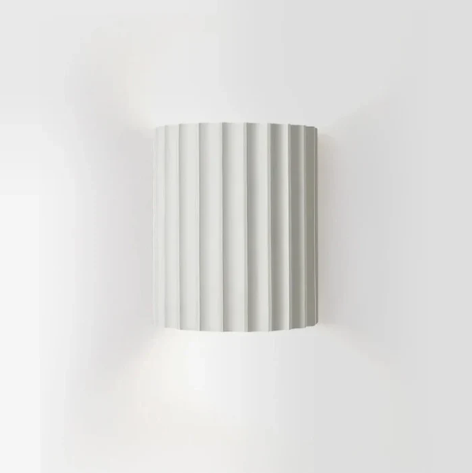 Contemporary wall lamp made of resin