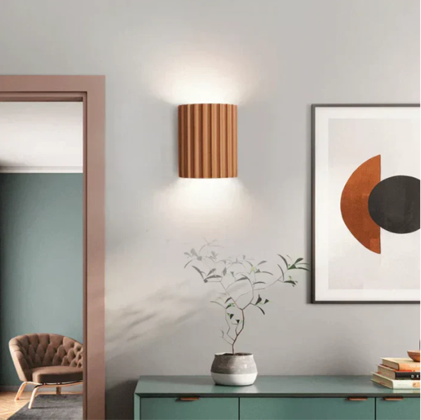 Contemporary wall lamp made of resin