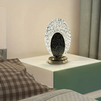 Elegant table lamp in peacock design