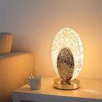 Elegant table lamp in peacock design