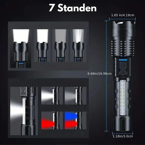 High Performance Military Flashlight with 5000 Lumens