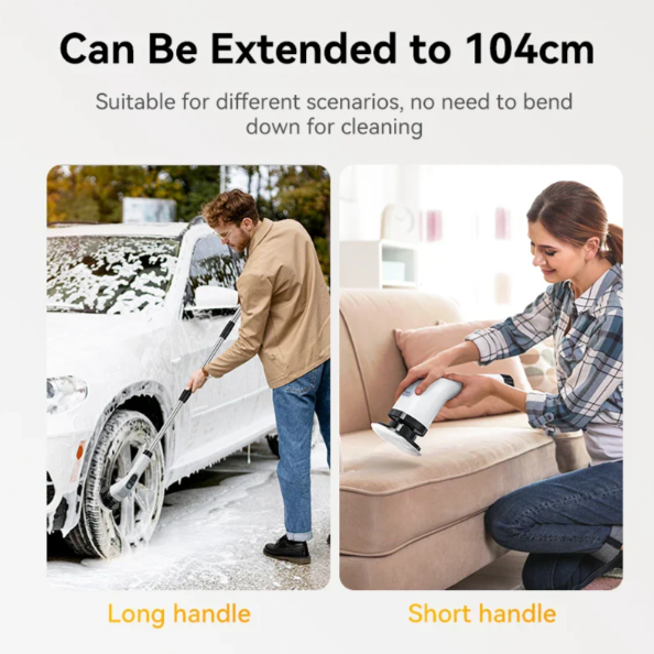 Cordless Electric Cleaning Brush with 7 Replaceable Attachments