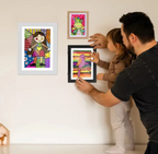Creative picture frame for drawings