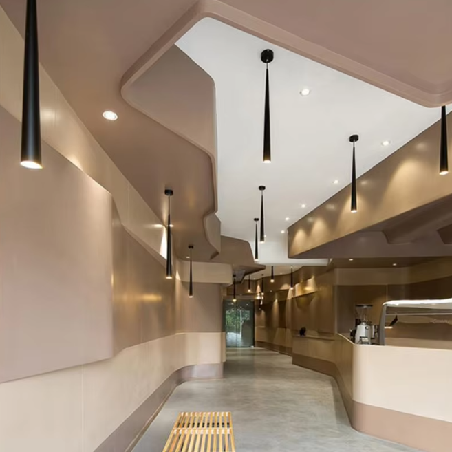 Modern LED pendant lamp – Dimmable aluminum cone