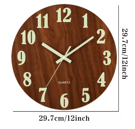 GlowTime | Light-storing quartz wall clock