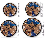 Abstract Roman | Wooden Wall Clock with Roman Numerals