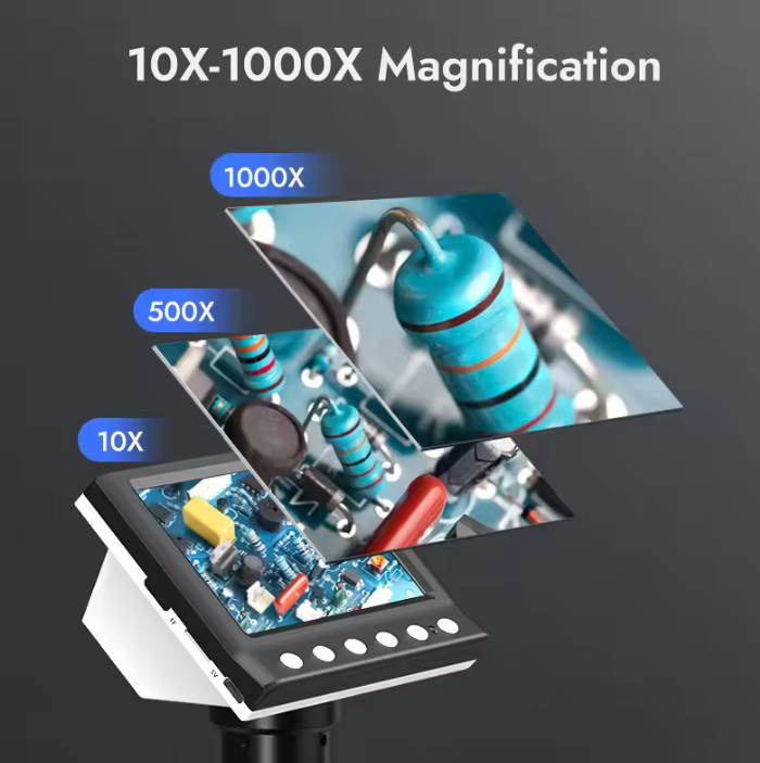 Digital Microscope with 4.3'' Display – 1000X Magnification