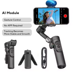 Handheld Smartphone Stabilizer With 3-Axis Gimbal And Gesture Control