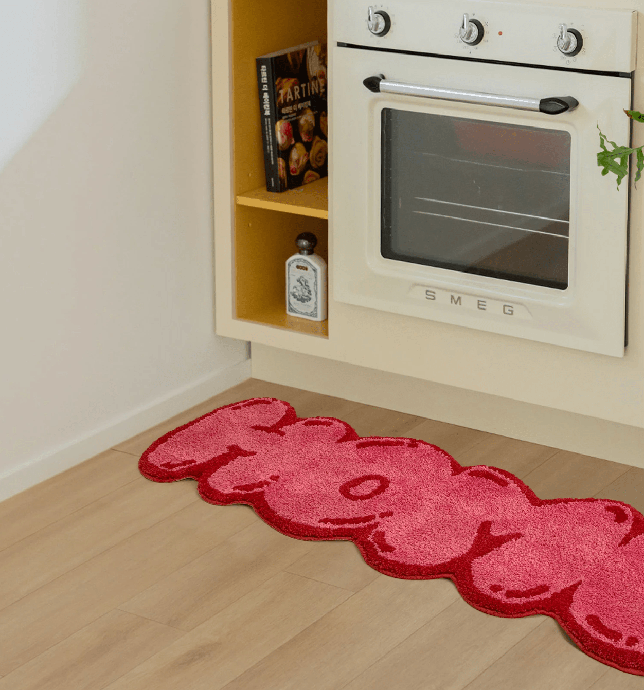 Pink Tufted "HOME" Balloon Font Rug