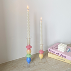 Rainbow Gradient Glass Candle Holder